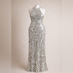 SHEIN Silver Sequin Dress - XL